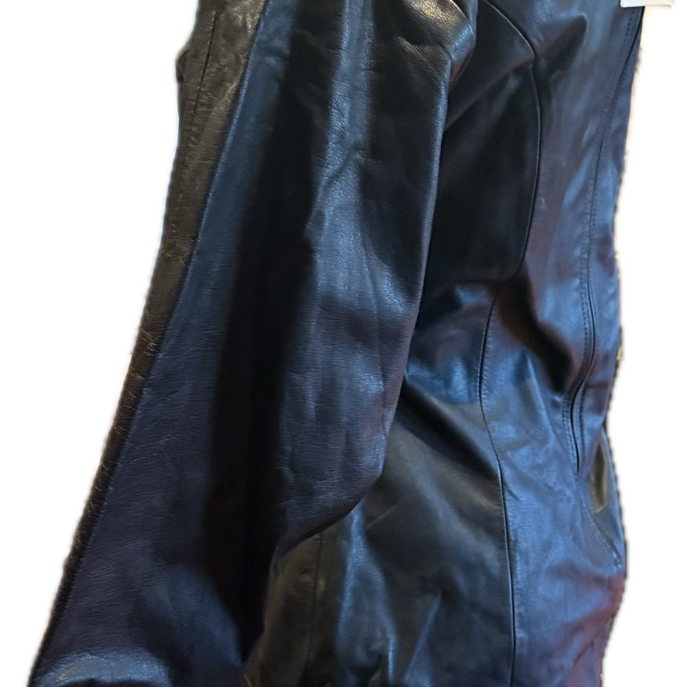 NWT SEXY VINTAGE LEATHER DRESS BY AMBRIA!! SIZE 6 - Picture 5 of 13